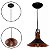 Lustre Pendente Retrô Venzone Vintage E-27 Preto com Cobre - Imagem 3