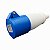 Acoplador Tomada Industrial 240Vca Azul 16A 6H 2P+T Decorlux - Imagem 1