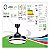 Ventilador de Teto com Painel de Led 36W Bivolt FleshWind PT - Imagem 2