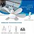 Luminaria Led com Ventilador 420MM mais Controle 30W Galaxy - Imagem 5