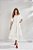 Vestido Gode Sarja Off White Com Bordado Vermelho 125cm - Titanium - Imagem 1