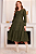 Vestido Verde Laise Decote V Evasê Midi - Fascinius - Imagem 1
