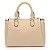 Bolsa Satchel Media Com Compartimento Areia - Imagem 3