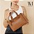 Bolsa Satchel Media Com Compartimento Marrom - Imagem 5