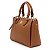 Bolsa Satchel Media Com Compartimento Marrom - Imagem 2
