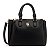 Bolsa Satchel Media Com Compartimento Preta - Imagem 1