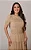 Vestido Midi no Crepe Dots com Rendas Ananda Bege - Tata Martello - Imagem 3