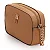 Bolsa Transversal Pequena Com Metal Logo Bicolor Camel - Imagem 3