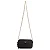 Bolsa Transversal Pequena Com Metal Logo Bicolor Preta - Imagem 1