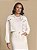 JAQUETA EM SARJA OFFWHITE BORDADA COM PEDRAS - TITANIUM - Imagem 1