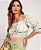 Blusa Cropped em Viscose com Manga Bufante - Imagem 1