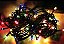 Pisca de Natal 50 Leds colorido 8 Funções 5 Metros fio verde bivolt. - Imagem 1