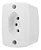 Tomada 2P+T 10A 250V~ Sobrepor Retangular- ILUMI - Imagem 1