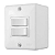 2 Interruptores Simples 6A 250V~ BOX da ILUMI - Imagem 1