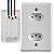 Conjunto de 2 Tomadas 3 Pinos (2P+T) 250V Monobloco, Stylus - ILUMI - Imagem 1