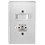 Conjunto Interruptor Simples 6A com Tomada 2P+T 10-20A 250V Stylus- ILUMI - Imagem 1