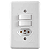 2 Interruptores Simples 6A com Tomada 2P+T 10-20A 250V Stylus Ilumi - Imagem 1
