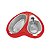 Comedouro Duplo Lovely Pet Vermelho Plast Pet M - Imagem 1