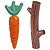 Brinquedo Mordedor Nylon Cenoura e Graveto Buddy Toys Único - Imagem 1