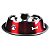 Comedouro Inox Rubber Print Vermelho Jambo P - Imagem 1