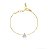 PULSEIRA TRIANGULO PEQUENO COM PEDRAS DE ZIRCÔNIAS FOLHEADA A OURO - Imagem 1