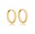 BRINCO CLICK LISO ESTREITO MEDIO FOLHEADO A OURO - Imagem 1