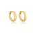 BRINCO CLICK LISO ESTREITO PEQUENO FOLHEADO A OURO - Imagem 1