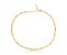 GARGANTILHA CHOKER ELOS DIAMANTADA FINA 3X1 32CM FOLHEADO A OURO - Imagem 1
