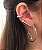 BRINCO DE BOLINHAS NO ESTILO EAR CUFF FOLHEADO A OURO - Imagem 3