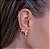 BRINCO PIERCING DUPLO DE ALGEMAS FOLHEADO A OURO - Imagem 1