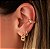 BRINCO PIERCING ELOS FOLHEADO A OURO - Imagem 2