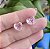BRINCO CORAÇÃO ZIRCONIA LIGHT PINK FOLHEADO A OURO - Imagem 3