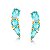 BRINCO MINI EAR CUFF COM PEDRA DE ZIRCÔNIA  AZUL FOLHEADO A OURO - Imagem 1