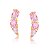 BRINCO MINI EAR CUFF COM PEDRA DE ZIRCÔNIA ROSA FOLHEADO A OURO - Imagem 1