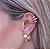 BRINCO PIERCING FAKE TRIPLO FOLHEADO A OURO - Imagem 2