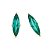 BRINCO ELEGÂNCIA ESMERALDA ALONGADO FOLHEADO A OURO - Imagem 3