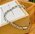 PULSEIRA CORDÃO BAIANO AÇO INOXIDÁVEL 8 mm 23 cm - Imagem 1