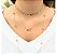 GARGANTILHA CHOKER COM MEDALHAS CORAÇÕES FOLHEADO A OURO - Imagem 2