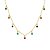 GARGANTILHA CHOKER COM PINGENTES PONTO DE LUZ EM ZIRCÔNIAS COLORIDAS FOLHEADO A OURO - Imagem 1