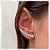 BRINCO EAR CUFF GRANDE TODO CRAVEJADO DE ZIRCÔNIA CRISTAL FOLHEADO A OURO - Imagem 2