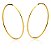 BRINCO ARGOLA REDONDA 55 MM FOLHEADO A OURO - Imagem 1