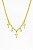 GARGANTILHA CHOKER COM PINGENTES PONTO DE LUZ E CRUZ FOLHEADO A OURO - Imagem 2