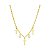 GARGANTILHA CHOKER COM PINGENTES PONTO DE LUZ E CRUZ FOLHEADO A OURO - Imagem 1