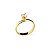 ANEL SOLITÁRIO COM PEDRA DE ZIRCÔNIA 1,0MM FOLHEADO A OURO - Imagem 1