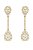 BRINCO DUAS GOTAS CRAVEJADAS DE ZIRCÔNIA FOLHEADO A OURO - Imagem 1
