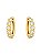 BRINCO ARGOLA CLICK MINI CRAVEJADO COM ZIRCÔNIAS FOLHEADO A OURO - Imagem 1