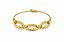PULSEIRA ELOS OVAIS GRANDES LISA FOLHEADO A OURO - Imagem 1