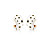 Brinco Esmaltado Branco Com Pedras - Boho Santorini - Imagem 1