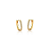 Brinco Argola Oval Cravejada Banho Ouro 18K P - Clássicos Laura Mehl - Imagem 1