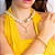 Pulseira Riviera Laranja Retangular Banho Ouro 18k - Aurora - Imagem 1